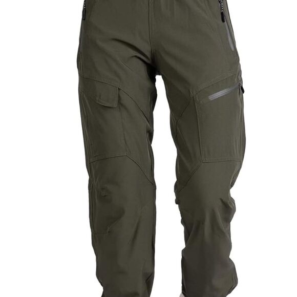 Women's Athletic Hiking Green Cargo Joggers Quick Dry UPF 50 Size M - Picture 1 of 7